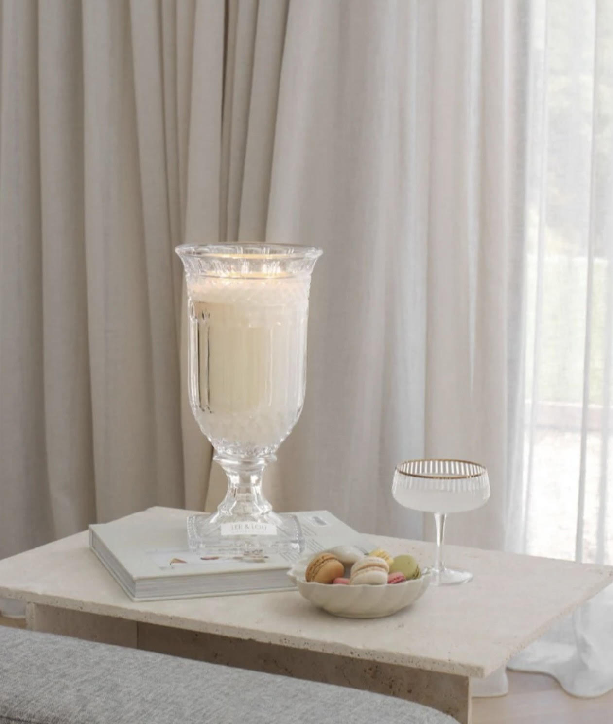Lee & Lou Crystal Vase Candle