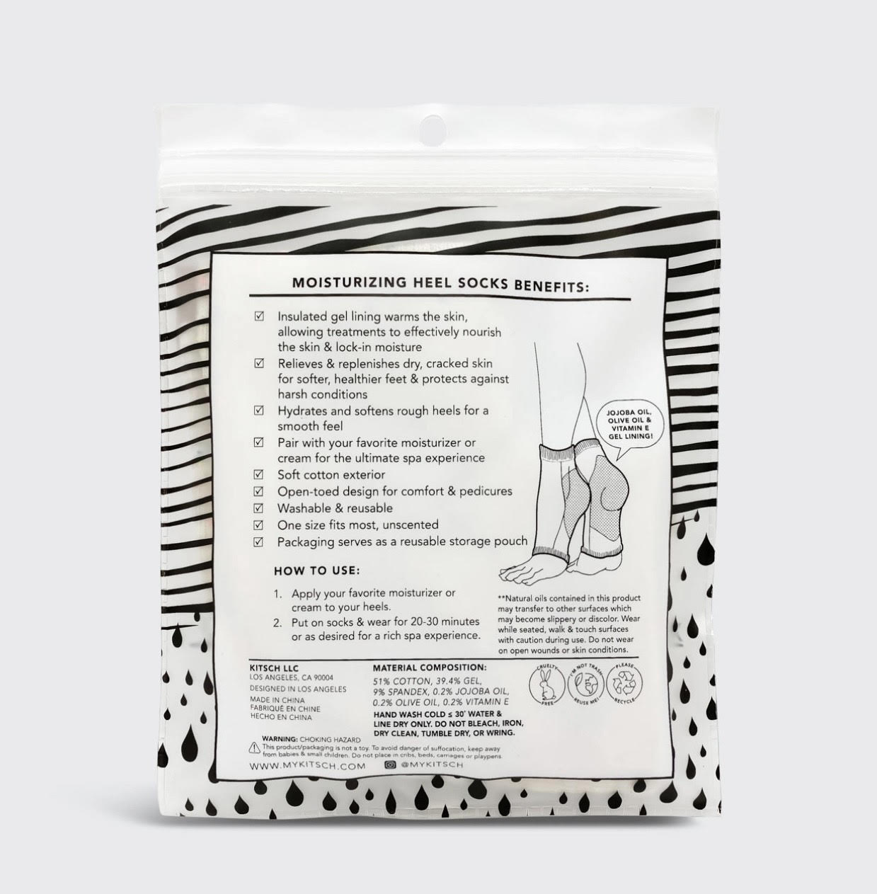 /kit·sch/ Moisturising Heel Socks - Image 3