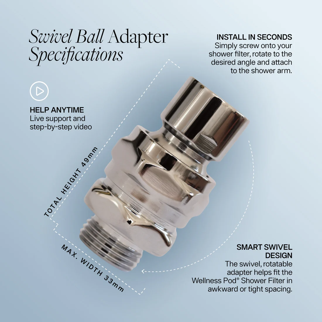 Wellness Pod ™ Swivel Ball Adapter - Image 3